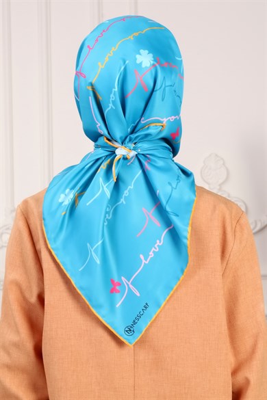 Valeria Twill Scarf Turquiose