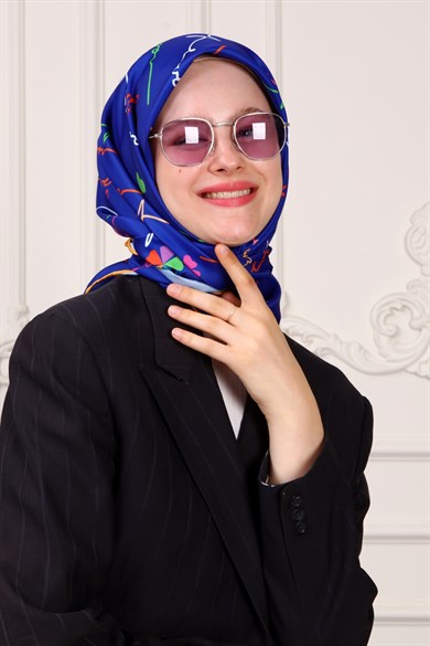 Valeria Twill Scarf Sax