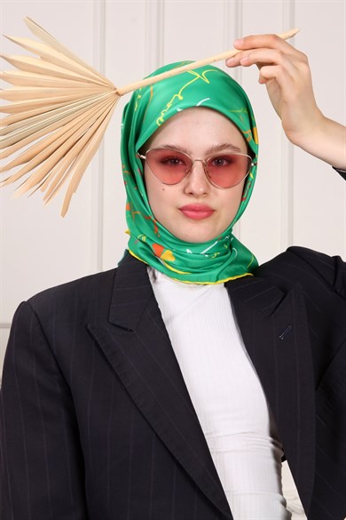 Valeria Twill Scarf Green