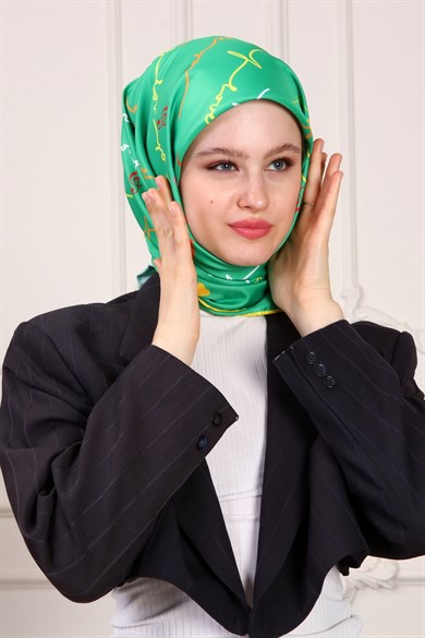 Valeria Twill Scarf Green