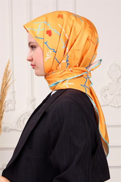 Valeria Twill Scarf Orange