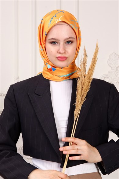 Valeria Twill Scarf Orange