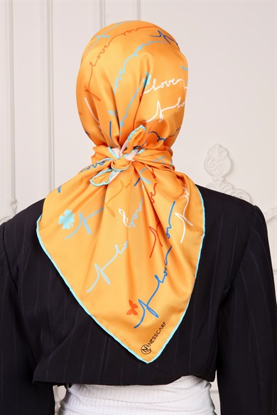 Valeria Twill Scarf Orange
