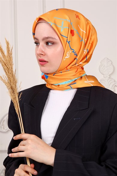 Valeria Twill Scarf Orange