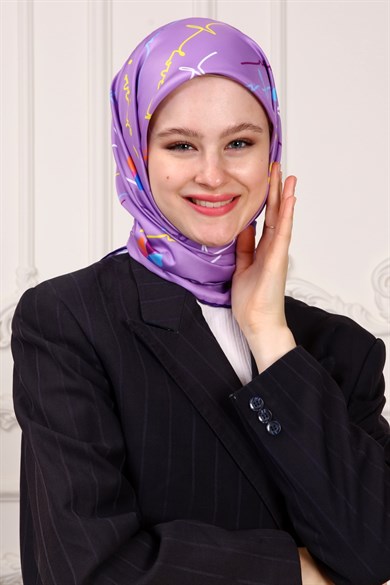 Valeria Twill Scarf Purple