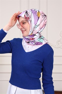 Viola Twill Scarf Purple
