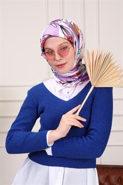 Viola Twill Scarf Purple