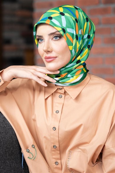 Vivi Twill Scarf Green