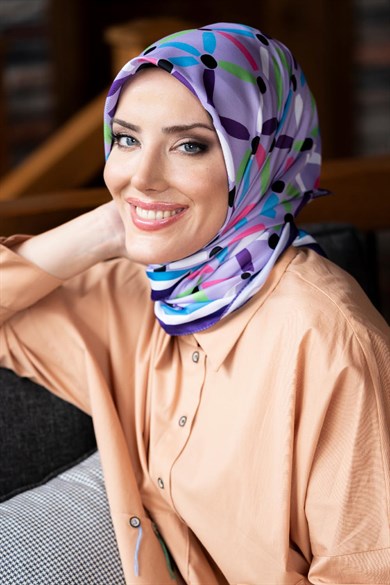 Vivi Twill Scarf Purple