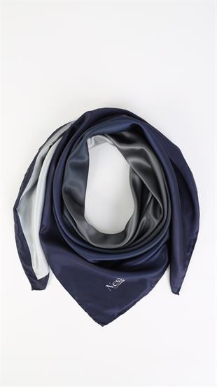 Nessce Degrade Gri-Lacivert Eşarp