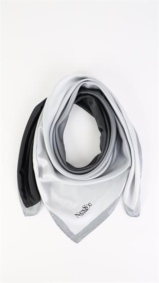 Nessce Degrade Gri-Siyah Eşarp