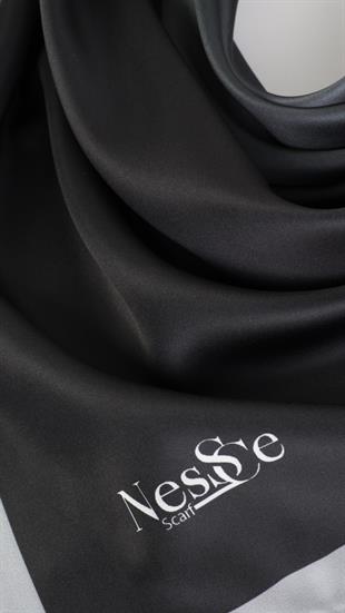Nessce Degrade Gri-Siyah Eşarp