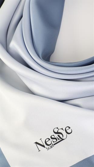 Nessce Degrade Lacivert-Beyaz Eşarp