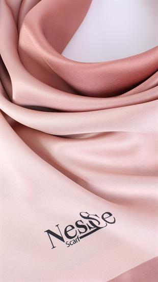 Nessce Degrade Pudra-Kahverengi Eşarp