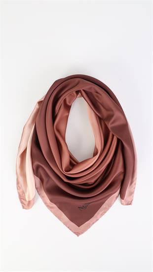 Nessce Degrade Pudra-Kahverengi Eşarp