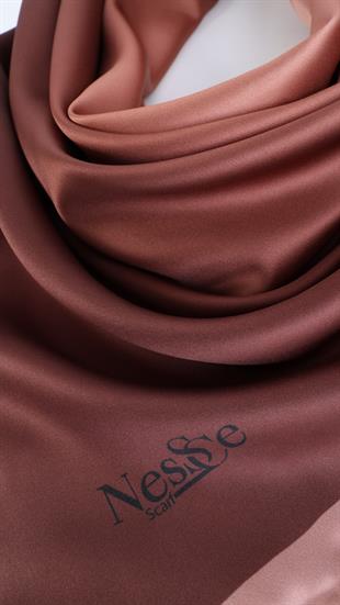 Nessce Degrade Pudra-Kahverengi Eşarp