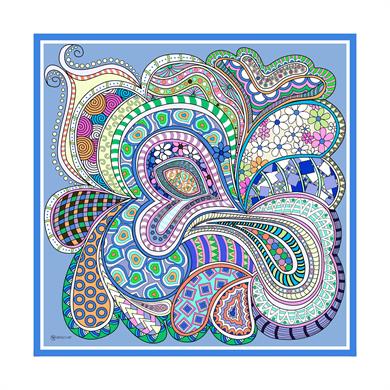 Nevina Twill Scarf Indigo