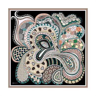 Nevina Twill Scarf Black