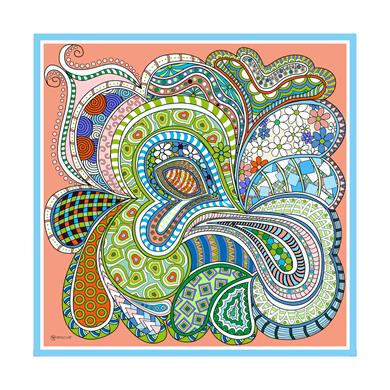 Nevina Twill Scarf Orange