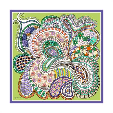 Nevina Twill Scarf Green