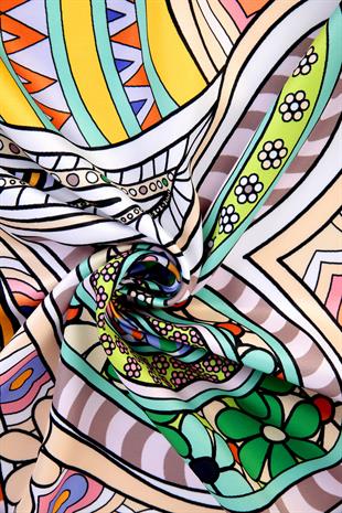 Nevina Twill Scarf Green