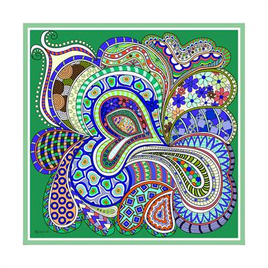 Nevina Twill Scarf Green