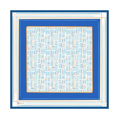 Nicci Twill Scarf Blue