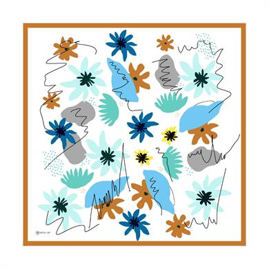 Olivia Twill Scarf Beyaz