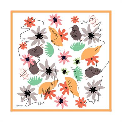 Olivia Twill Scarf Beyaz