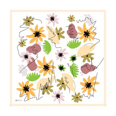 Olivia Twill Scarf Beyaz