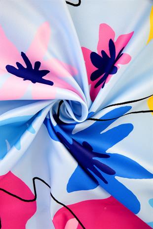 Olivia Twill Scarf Blue