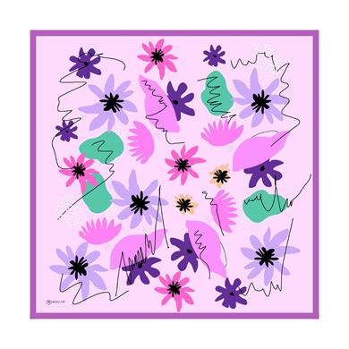 Olivia Twill Scarf Purple