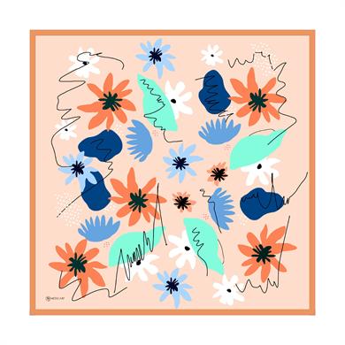 Olivia Twill Scarf Orange