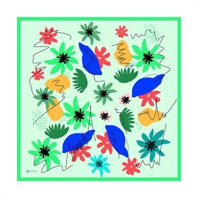 Olivia Twill Scarf Green