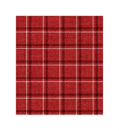 Kare Desenli Kırmızı Saçaklı Paşmina Eşarp 109x125