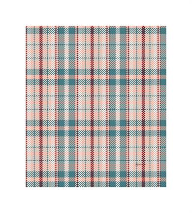 Kare Desenli Mavi Saçaklı Paşmina Eşarp 109x125