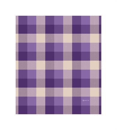Kare Desenli Mor Saçaklı Paşmina Eşarp 109x125