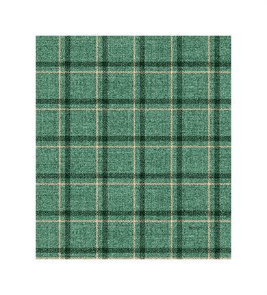 Kare Desenli Yeşil Saçaklı Paşmina Eşarp 109x125