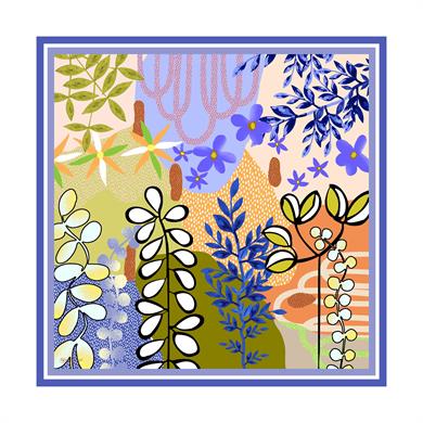 Planty Twill Scarf Indigo