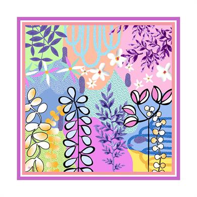 Planty Twill Scarf Pink