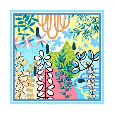 Planty Twill Scarf Turquiose