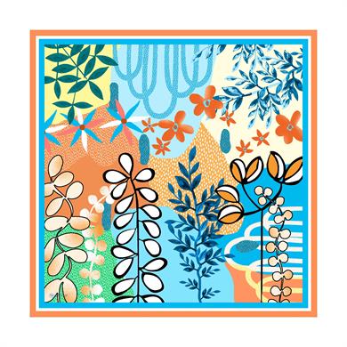 Planty Twill Scarf Orange