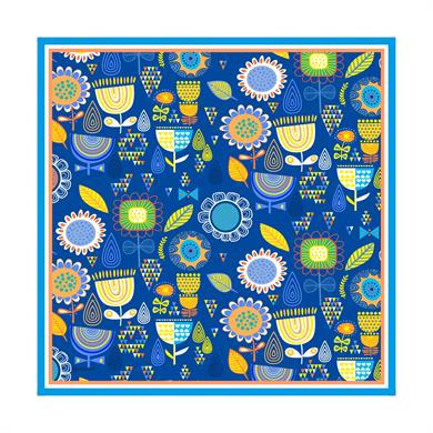 Polina Twill Scarf Blue