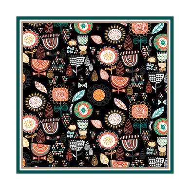 Polina Twill Scarf Black