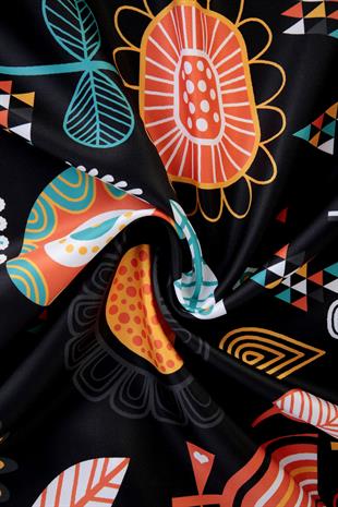 Polina Twill Scarf Black