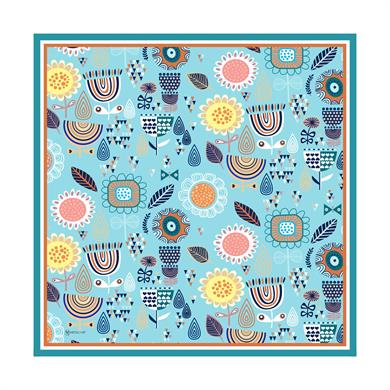 Polina Twill Scarf Turquiose