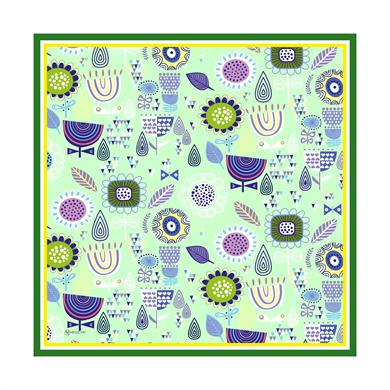 Polina Twill Scarf Green