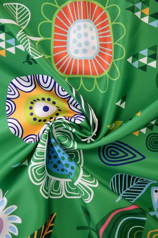 Polina Twill Scarf Green