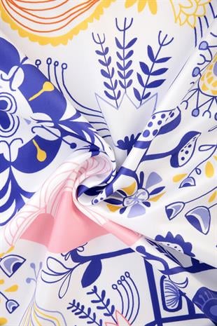 Revel Twill Scarf Beyaz