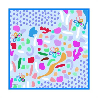 Rita Twill Scarf Blue